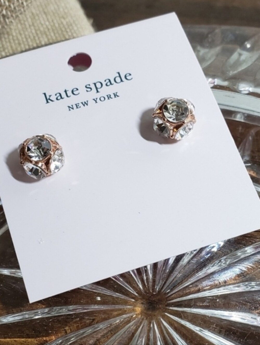 Kate Spade Lady Marmalade Earrings Rose Gold Gifts Designer Celeb Style